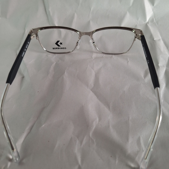 Converse Kids Eyeglasses Frames CV3005Y 001 Black Silver - Picture 6 of 9